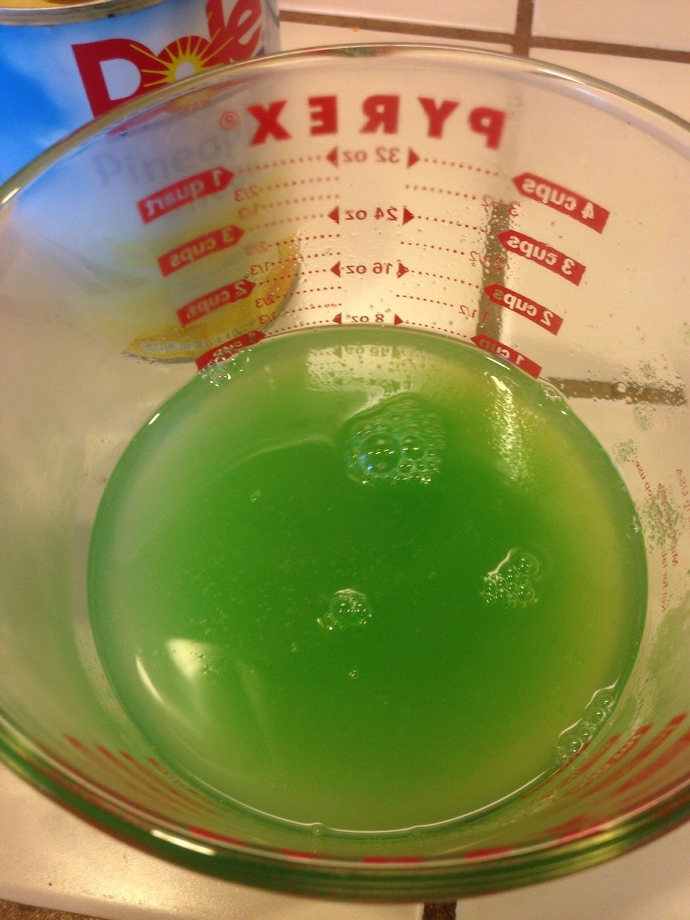 Add jello to hot liquid.....