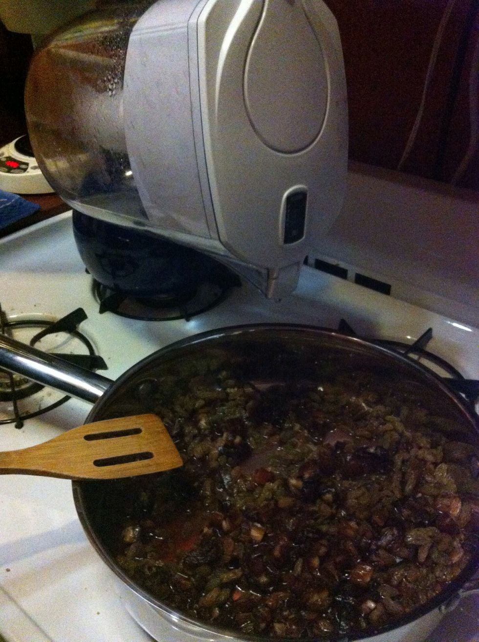 Add just a little water to cover the fruits.