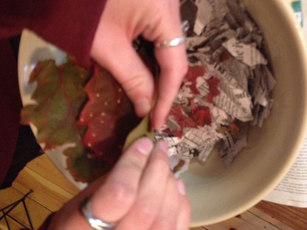 Add leaves, herbs, flower petals or any other texture adding things:) make sure to also rip these up!