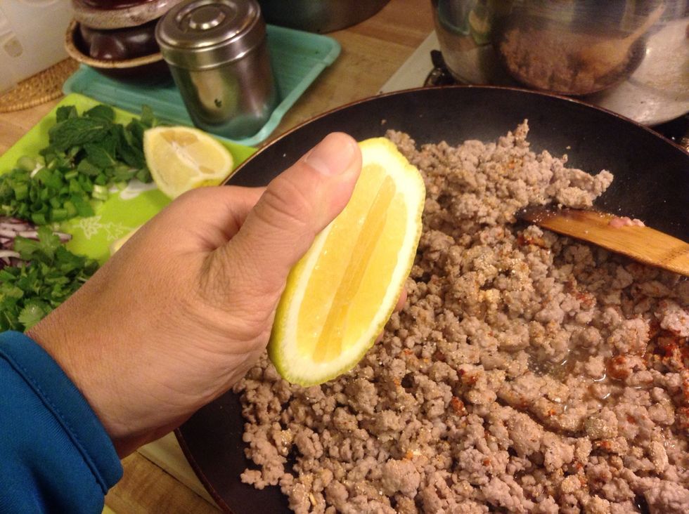 Add lemon juice. Taste and add more for your favorite flavor.