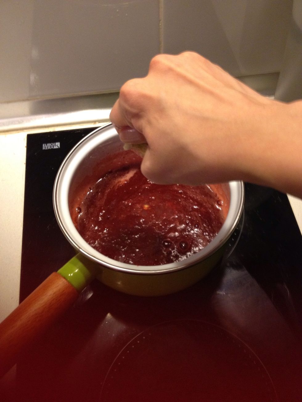 Add lime juice and a pinch of salt.