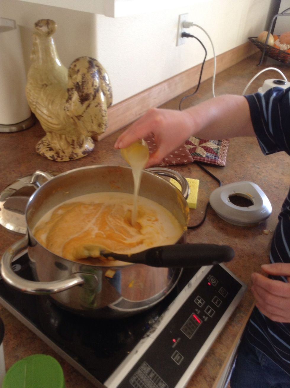 Add lime juice to pot