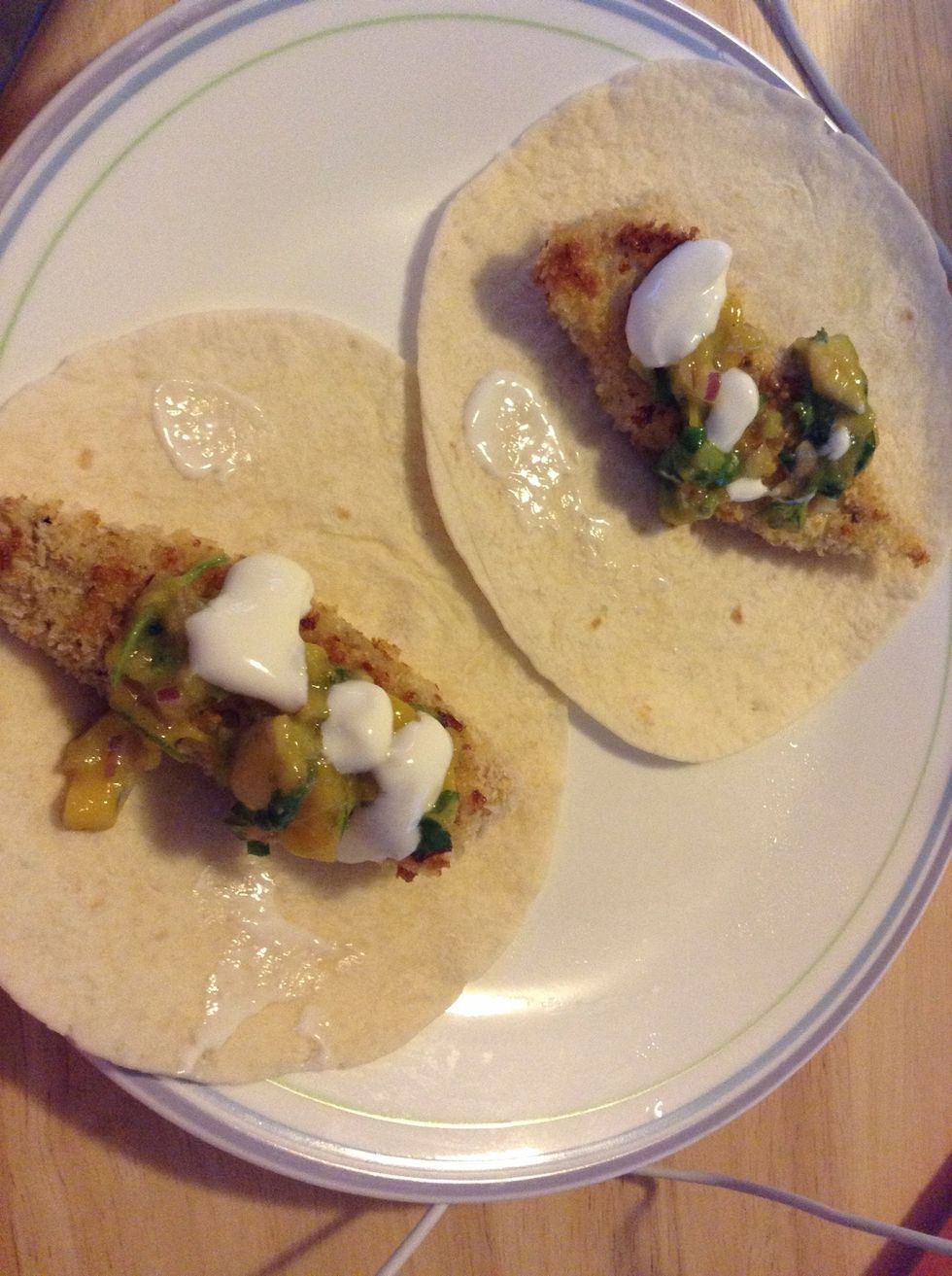 Add lime sauce aka. Greek yogurt ( or sour cream) and lime juice ^  ^