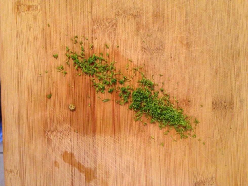 Add lime zest to butter