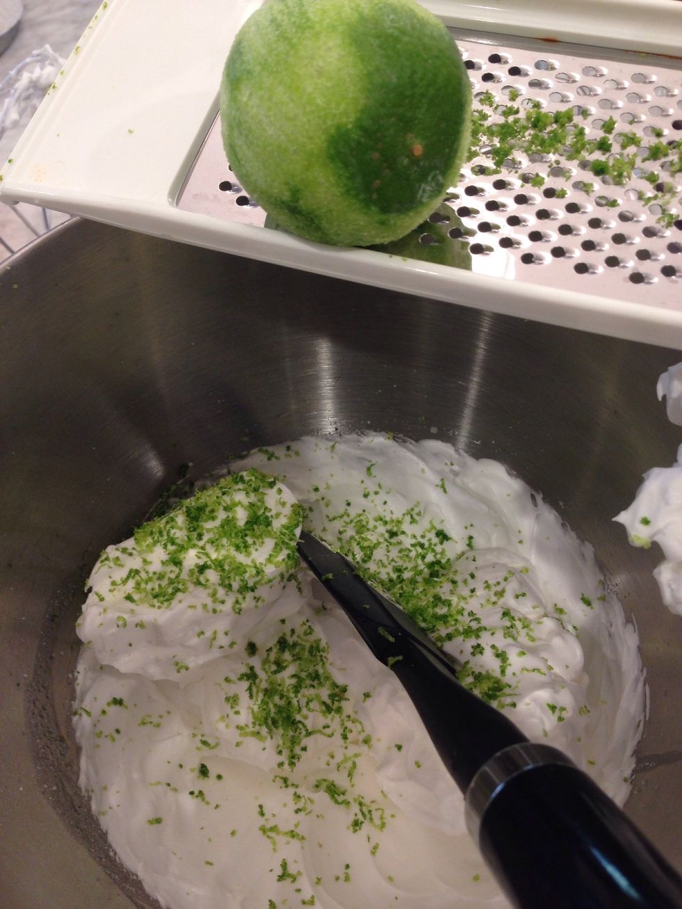 Add lime zest,
