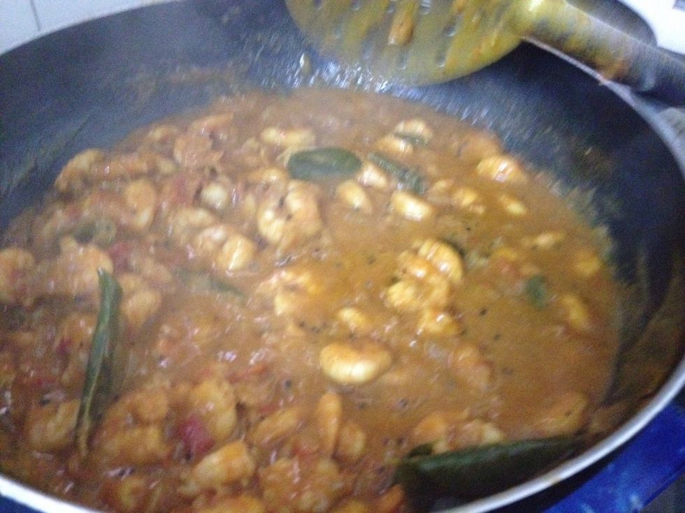 Add little water and allow to cook