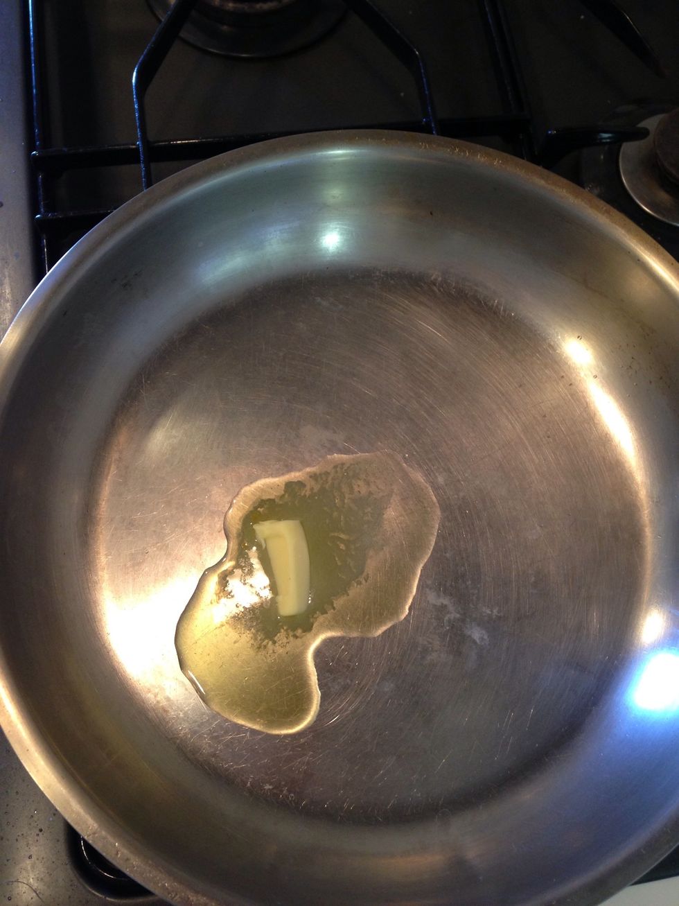 Add love oil and a little butter to the pan