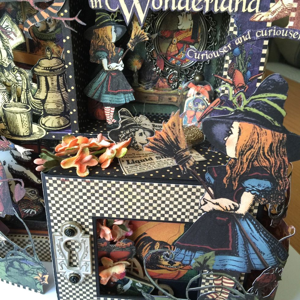 Add lovely Graphic 45 Shabby Chic Ornate Metal Key Hole.