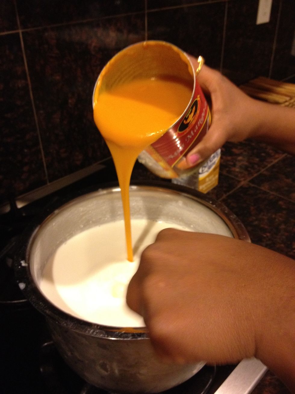 Add mango pulp