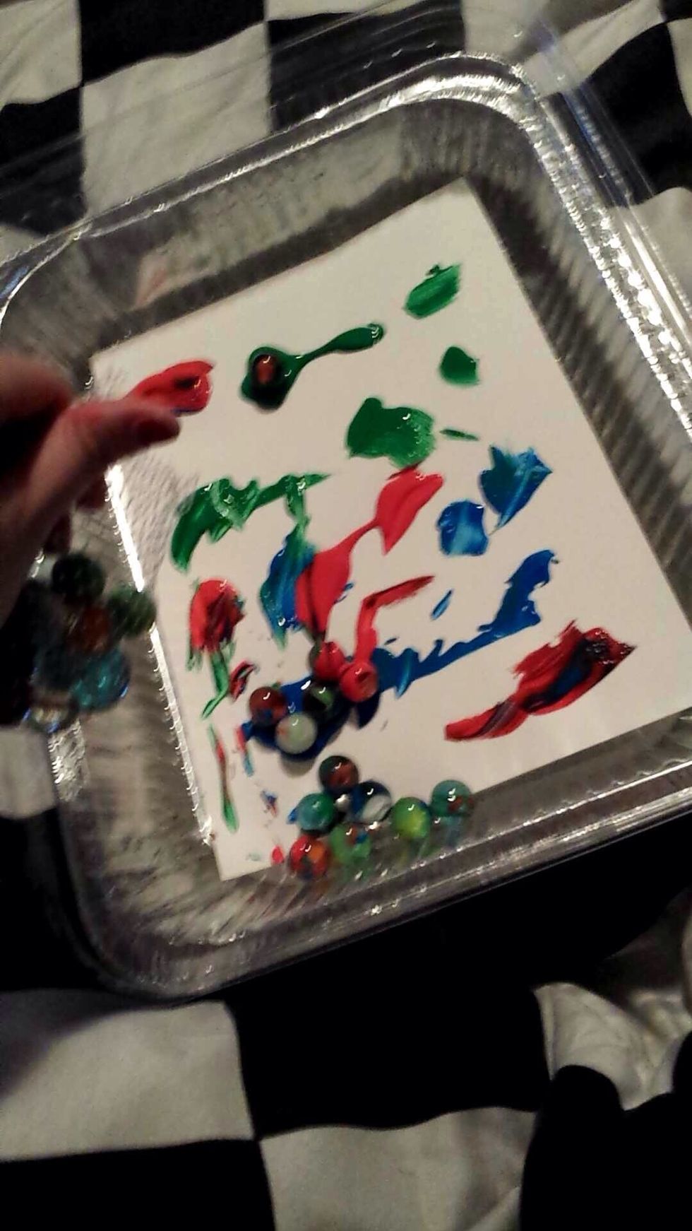 Add marbles (Hint: 3-10 marbles work best)