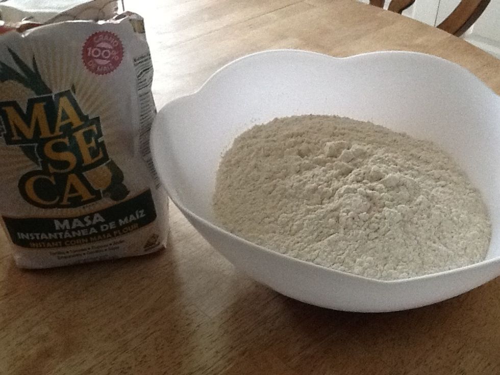 Add maseca to a bowel like this