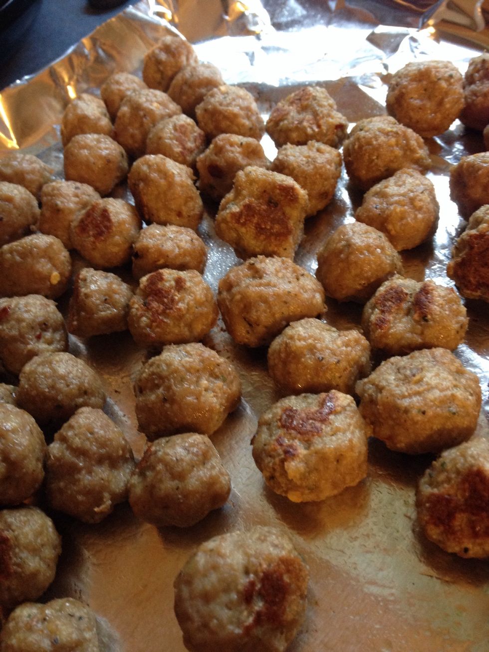 Add meatballs to soup.