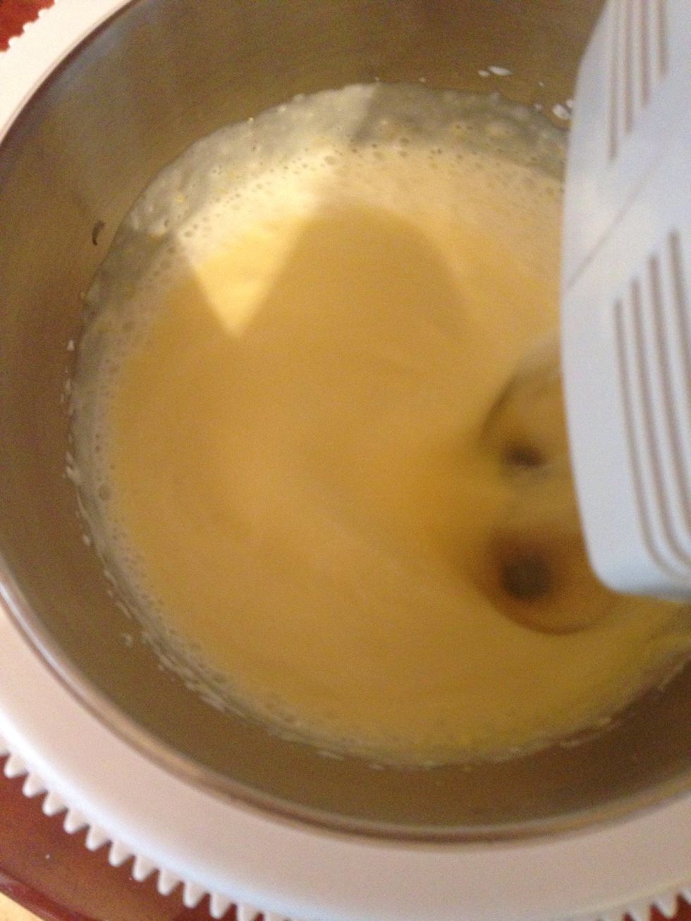 Add melted butter and sour cream