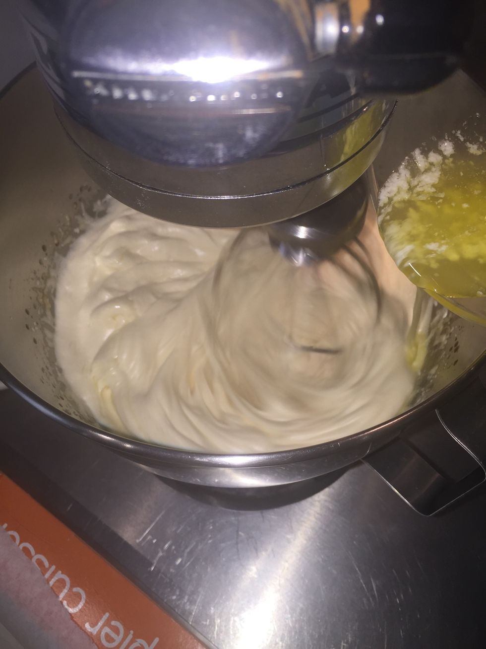 Add melted butter