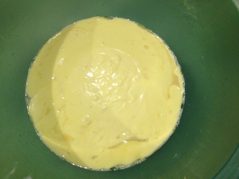 Add melted butter