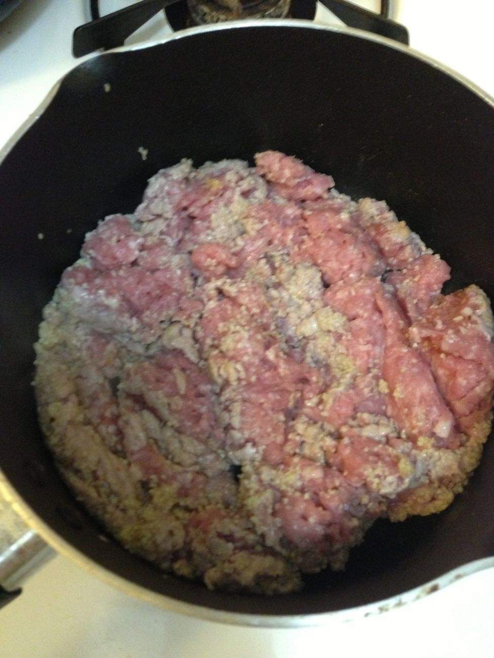 Add miced pork