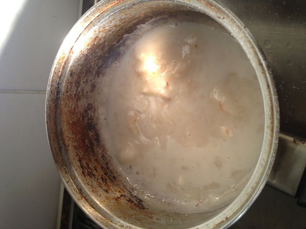 Add milk and stir gradually