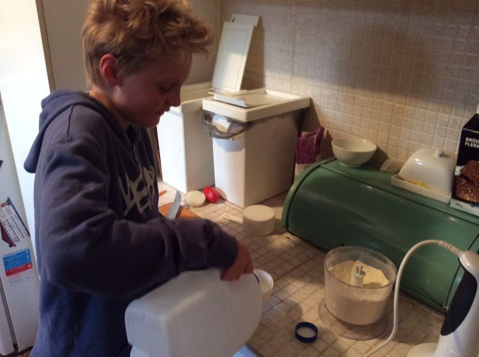 add milk and vanilla