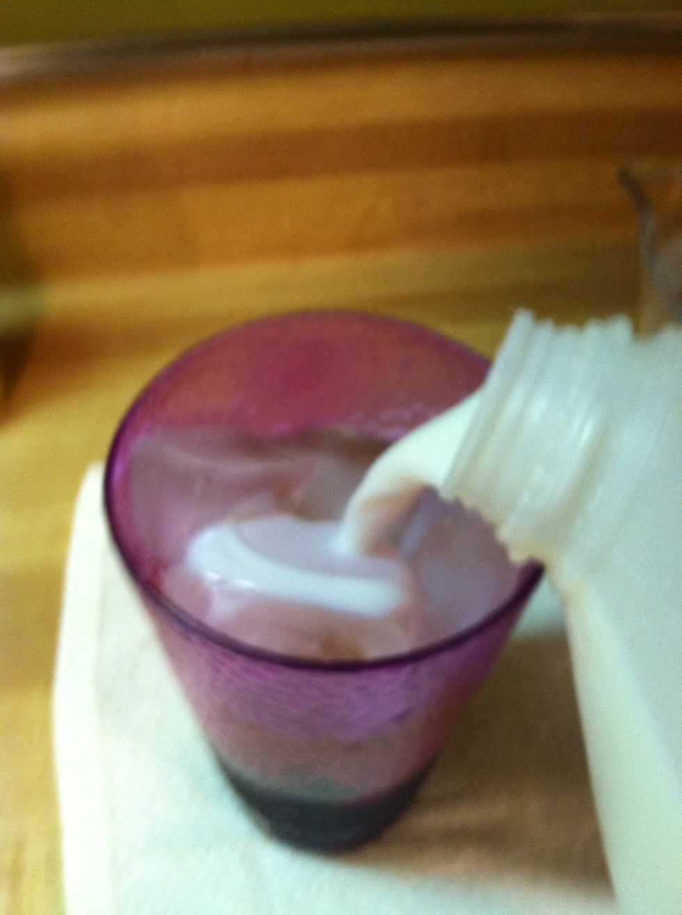 Add milk, cream, almond milk - whatever YOU like!! (Sorry this one's a little blurry!)