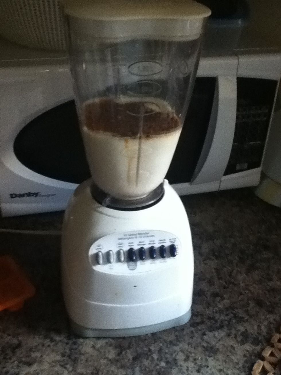 Add milk, sugar and coffee in the mixer and liquefy it until coffee bits get dissolved in milk.