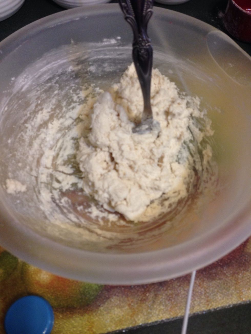 Add milk to flour mixture and stir