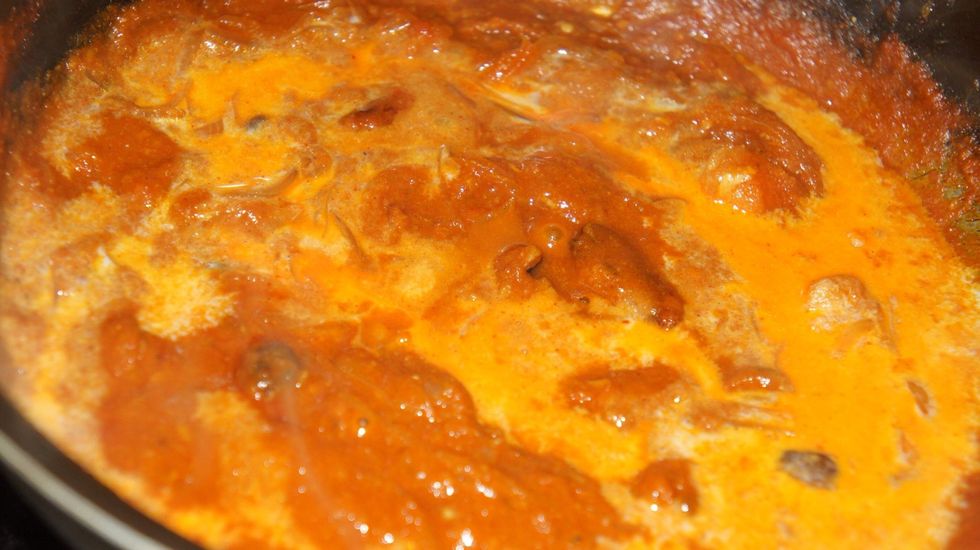 Add milk to the thick paste so that it won't stick to the pan...