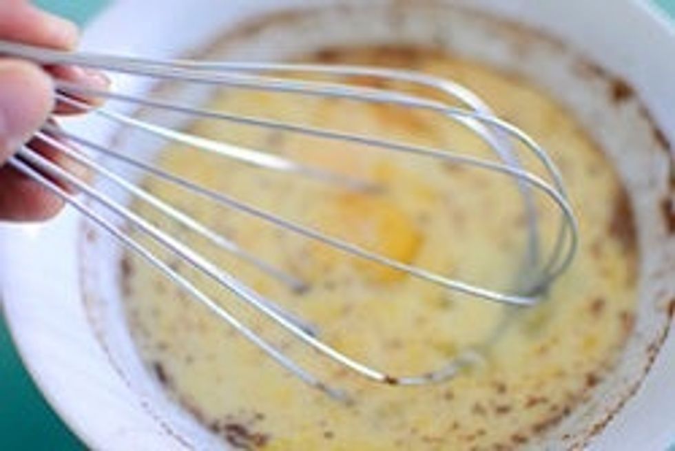 Add milk, vanilla extract, and cinnamon and beat them together with a fork or whisk
