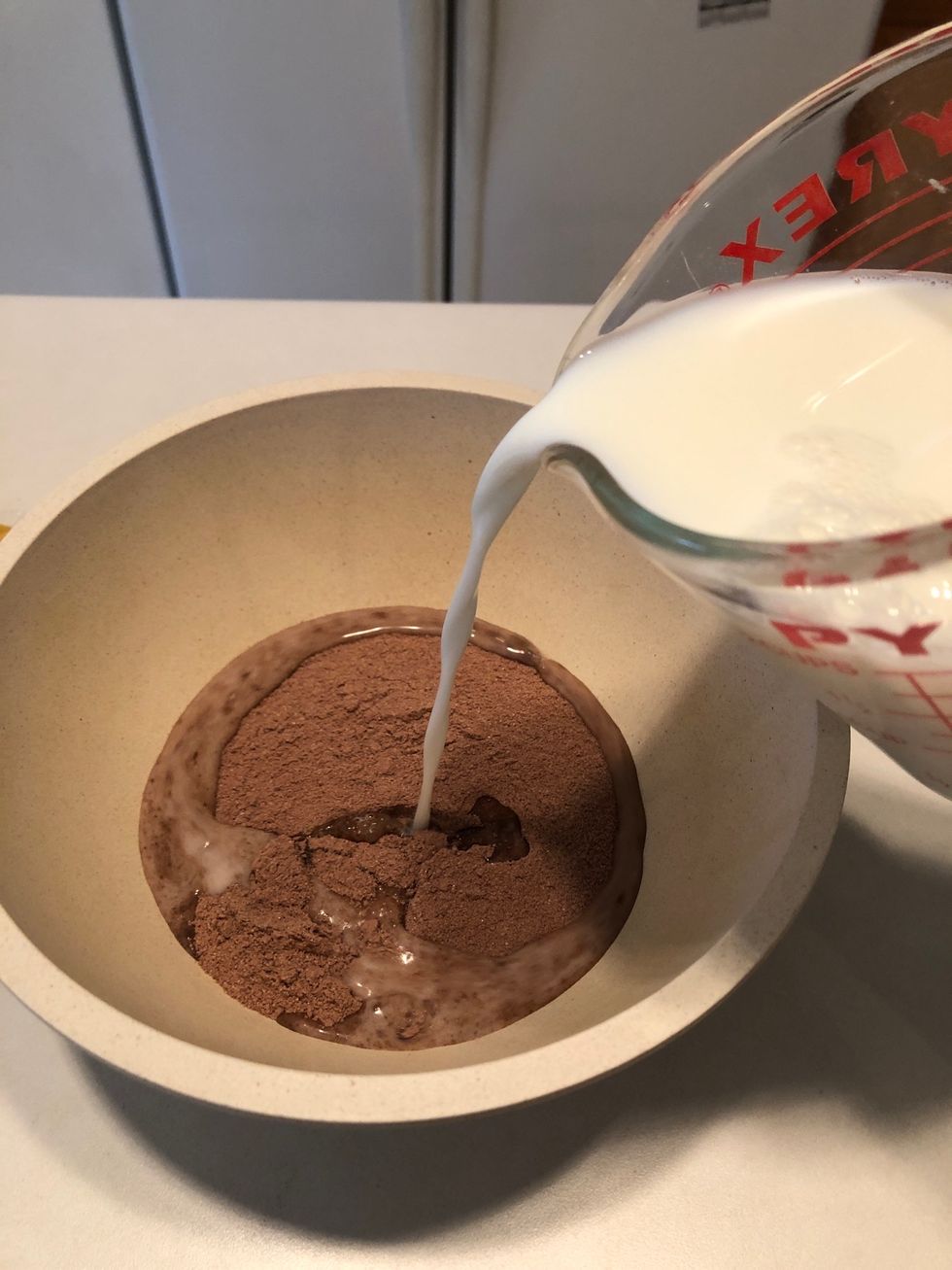 Add milk.