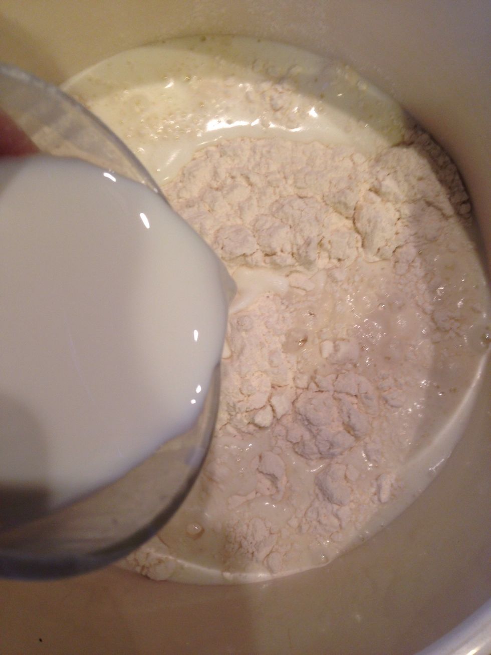 Add milk.