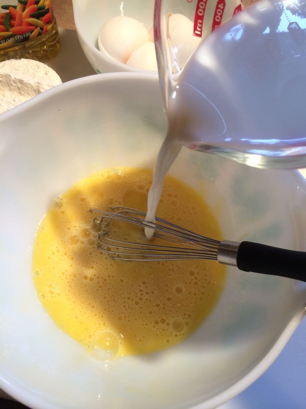 Add milk.