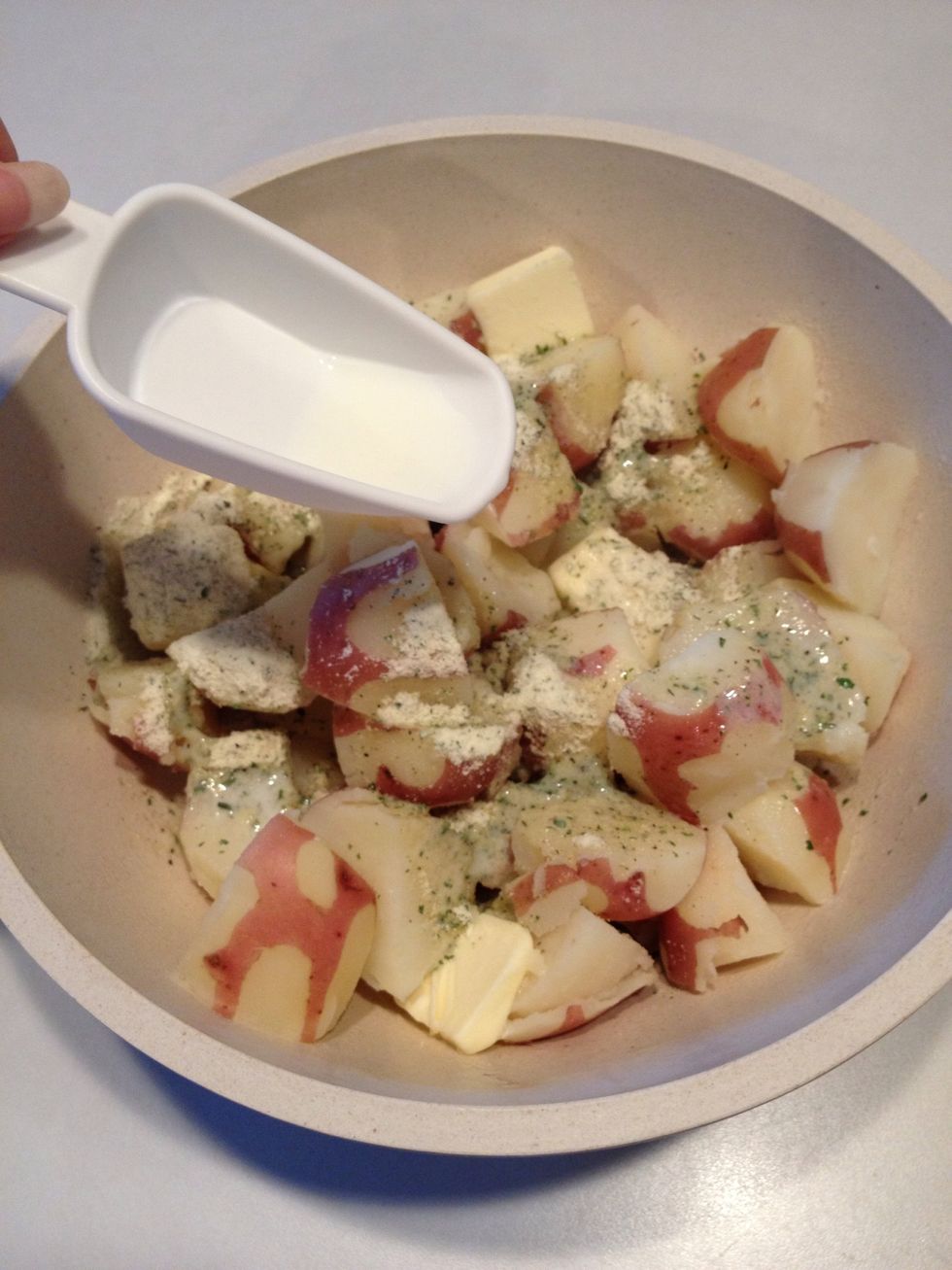 Add milk.