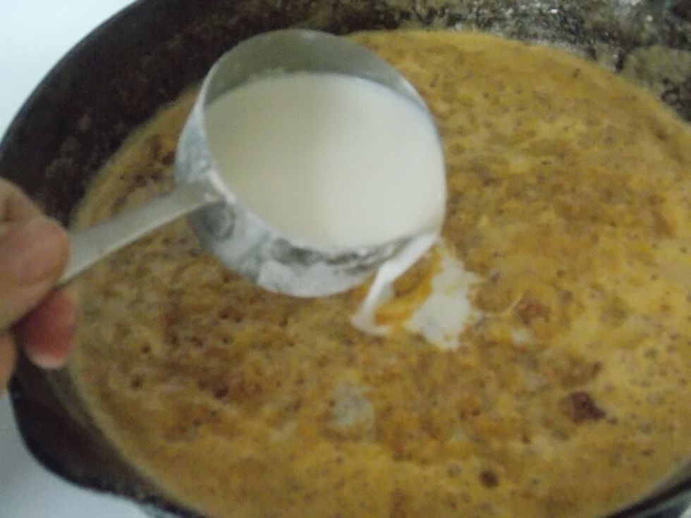 Add milk.