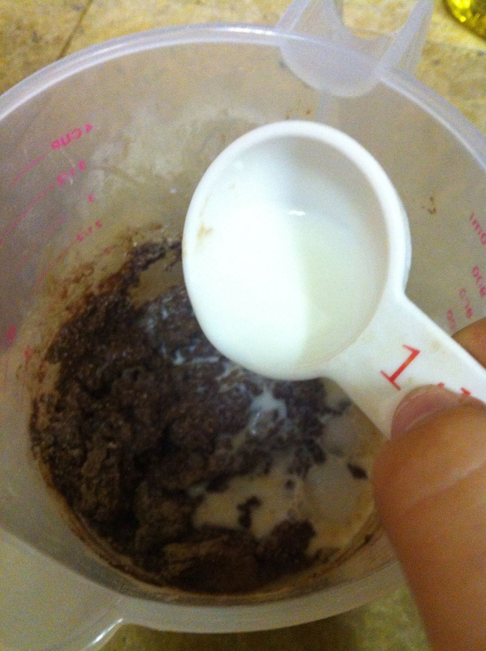 Add milk....