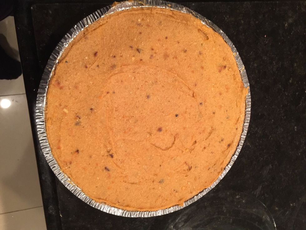 Add mixture to pie crust.