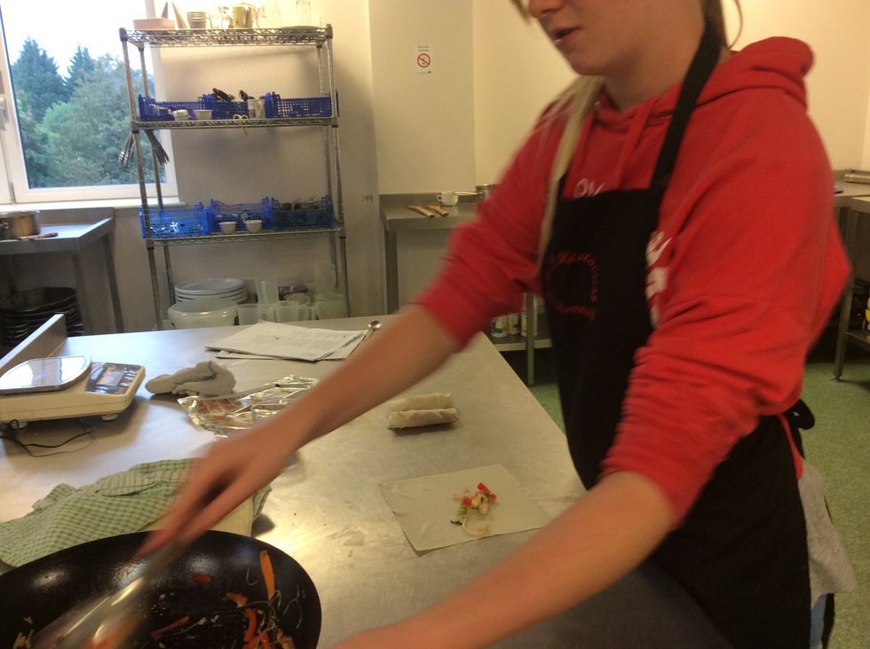 Add mixture to the middle