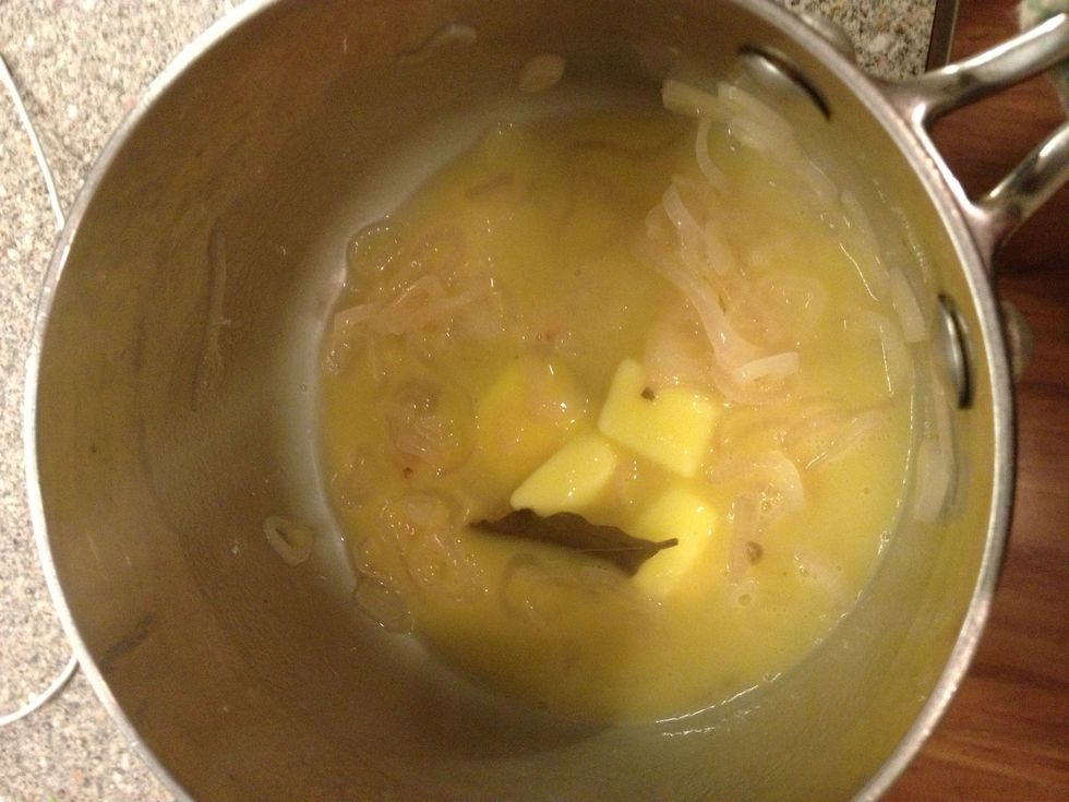 Add more as it melts and emulsifies