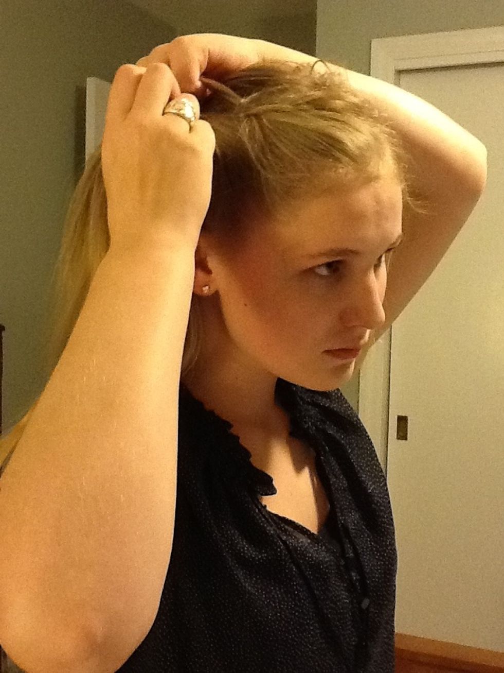 Add more hair to the left section.