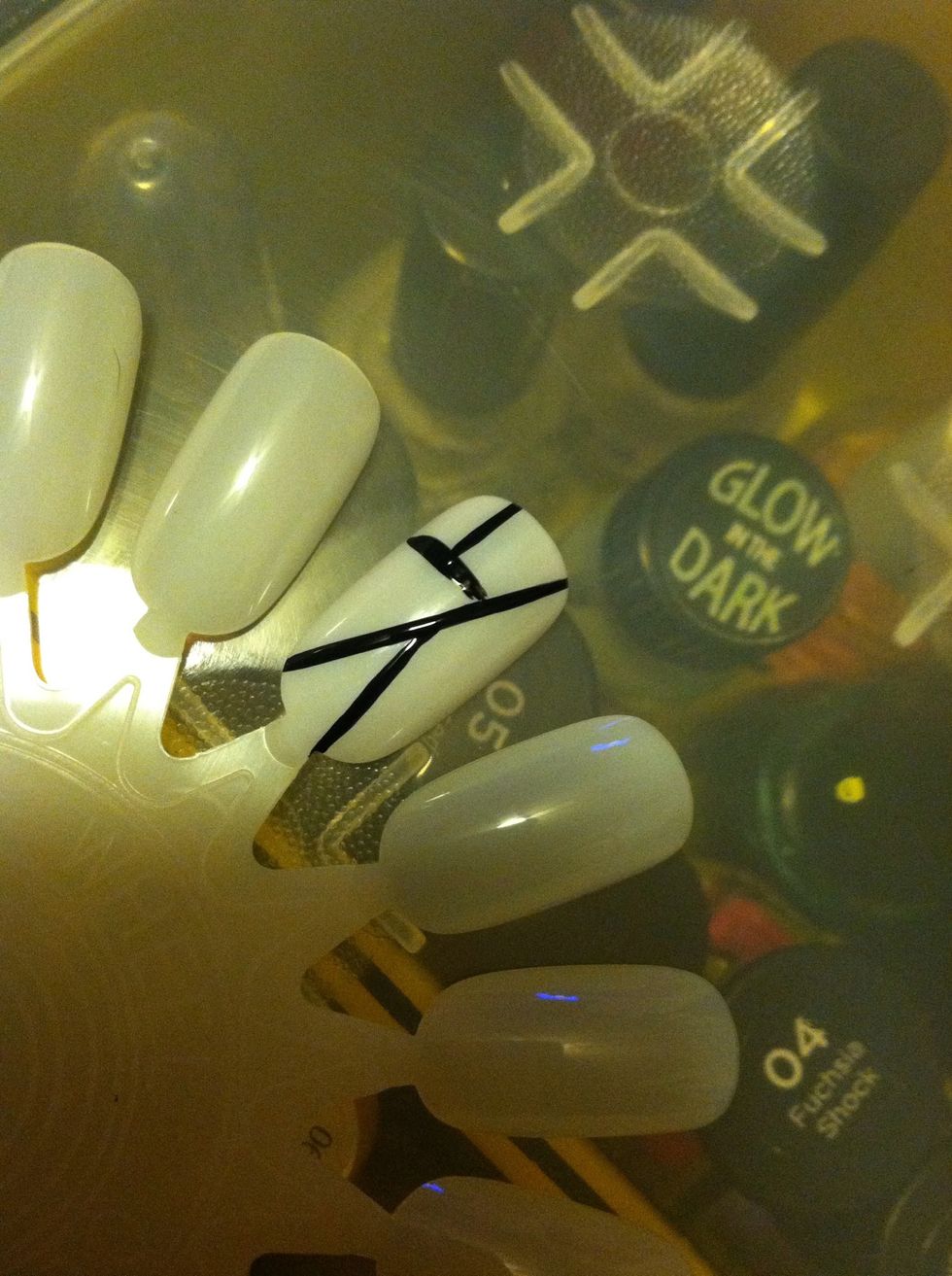 Add more lines until you're satisfied. Make sure it's not in a design for (like a pin wheel or something.)