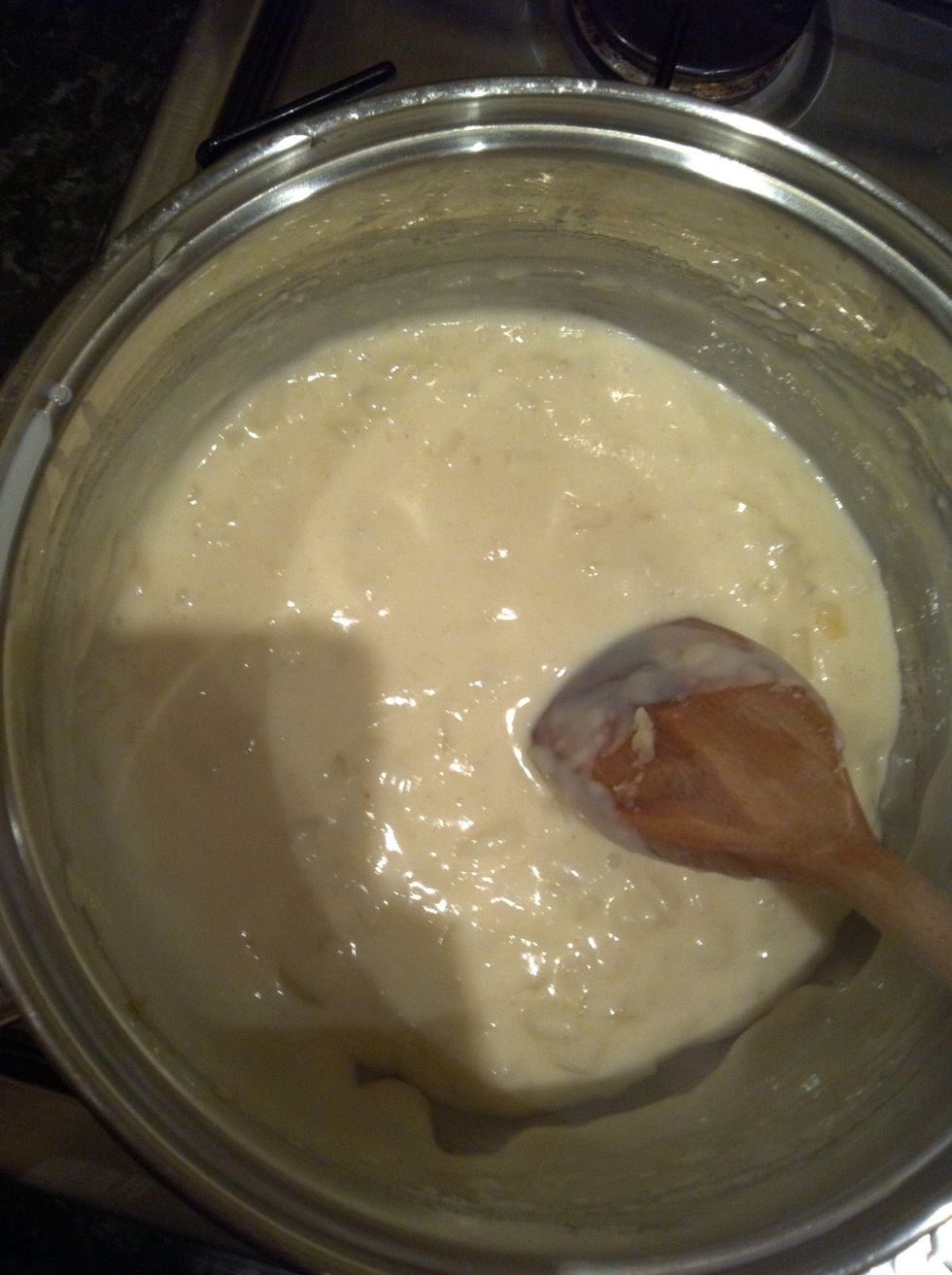 Add more milk and stir regularly, we don't want it to boil or get a skin on top!