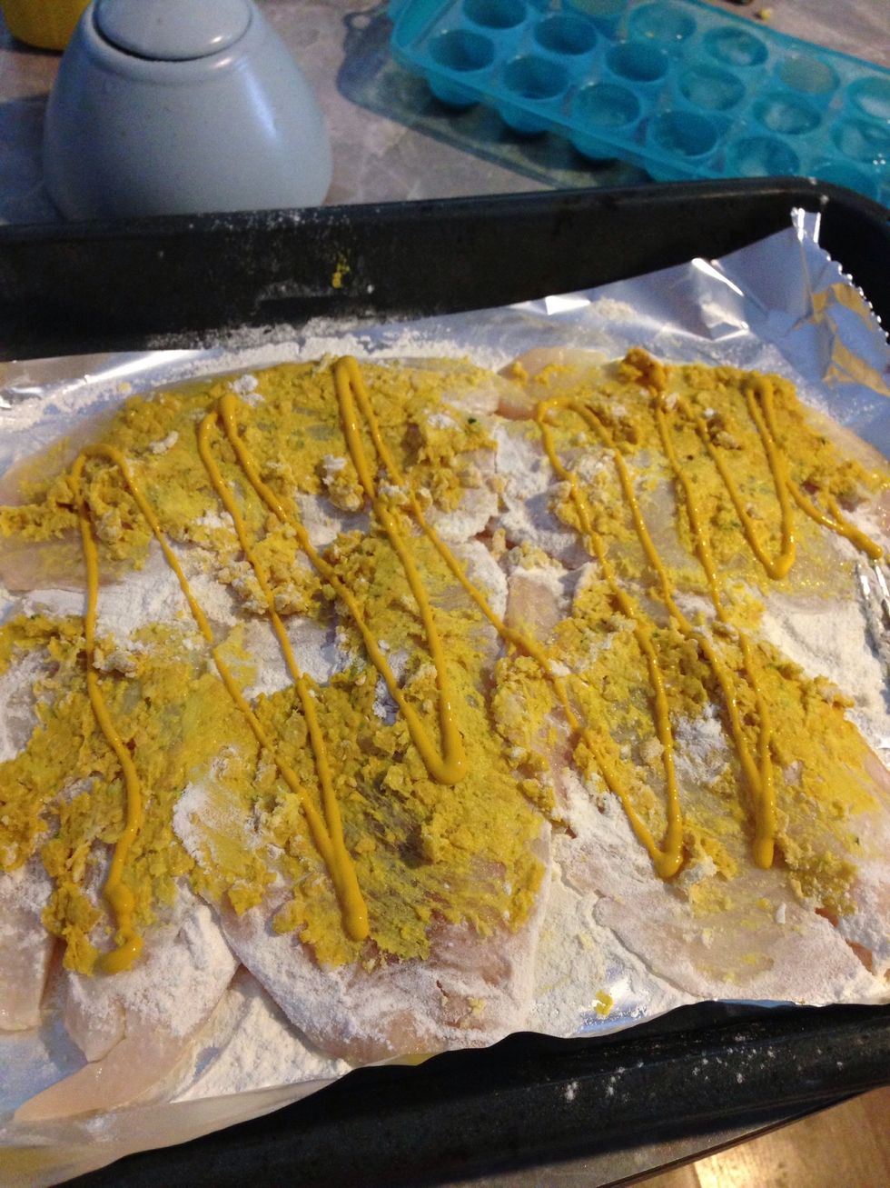 Add more mustard until moist