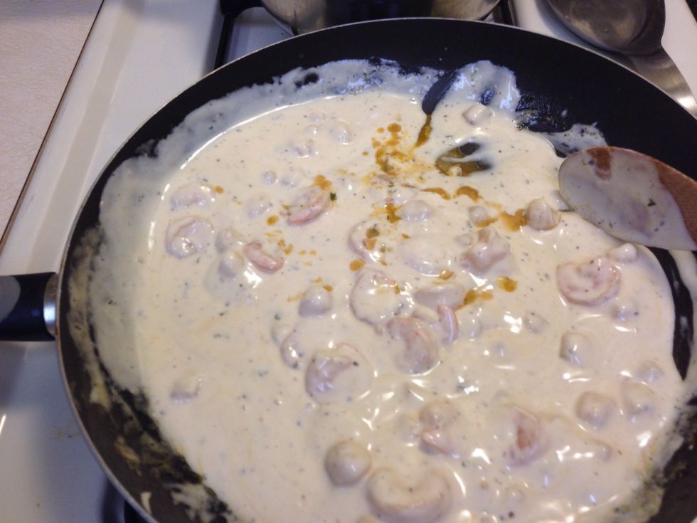 Add more original juice to give Alfredo sauce a signature kick. If your sauce becomes too salty simply add a little water.