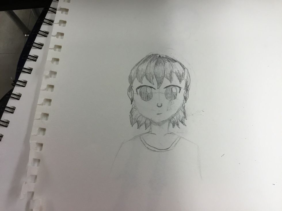 Add mouth and collarbone.