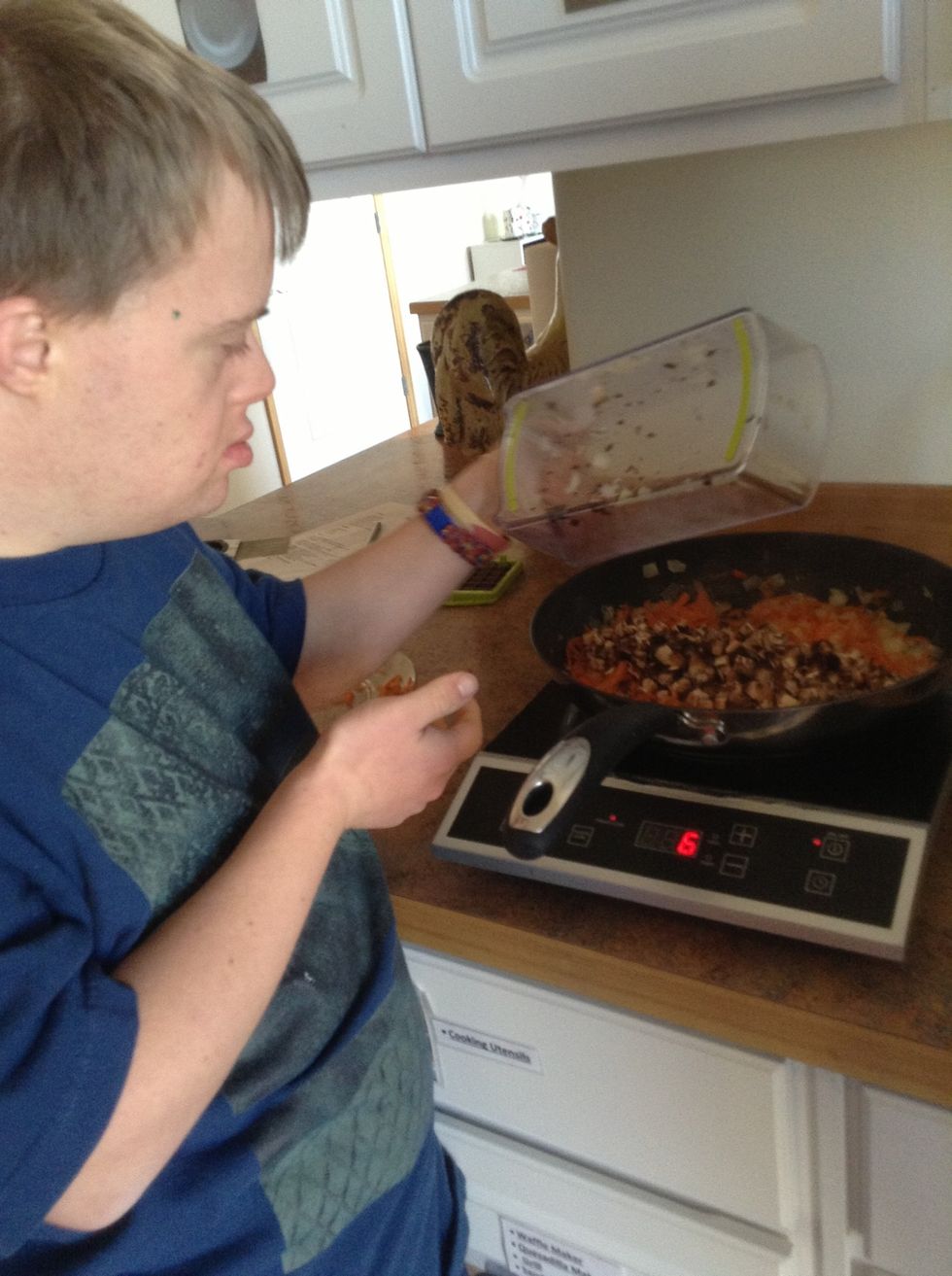 Add mushrooms to skillet