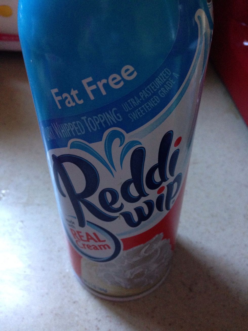 Add my whip cream. However much you like but don't put too much you can't fold your crepe.