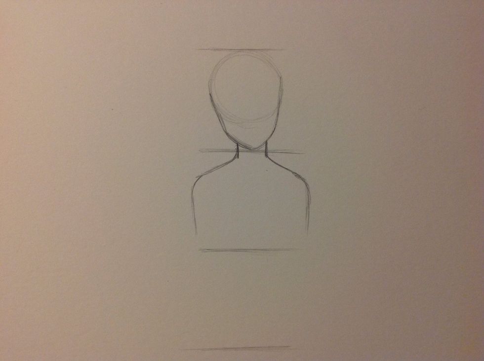Add neck and shoulders.