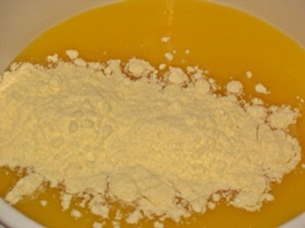 Add nestle baby powder, I chosen multigrain with mixed fruits )))