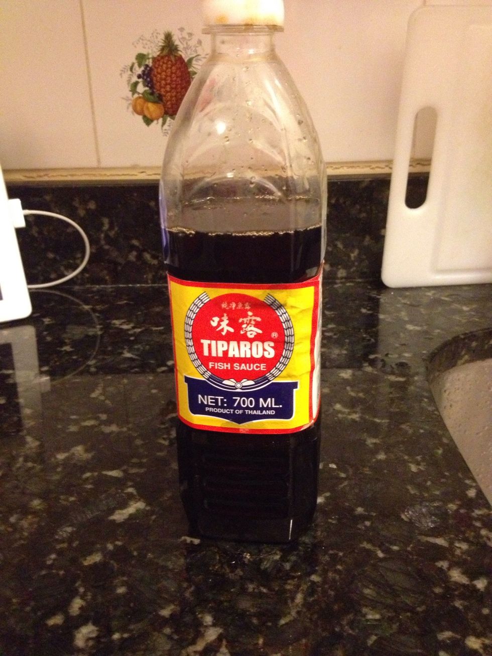 Add nuoc mam (aka fish sauce) to the meat - making sure you taste along the way.