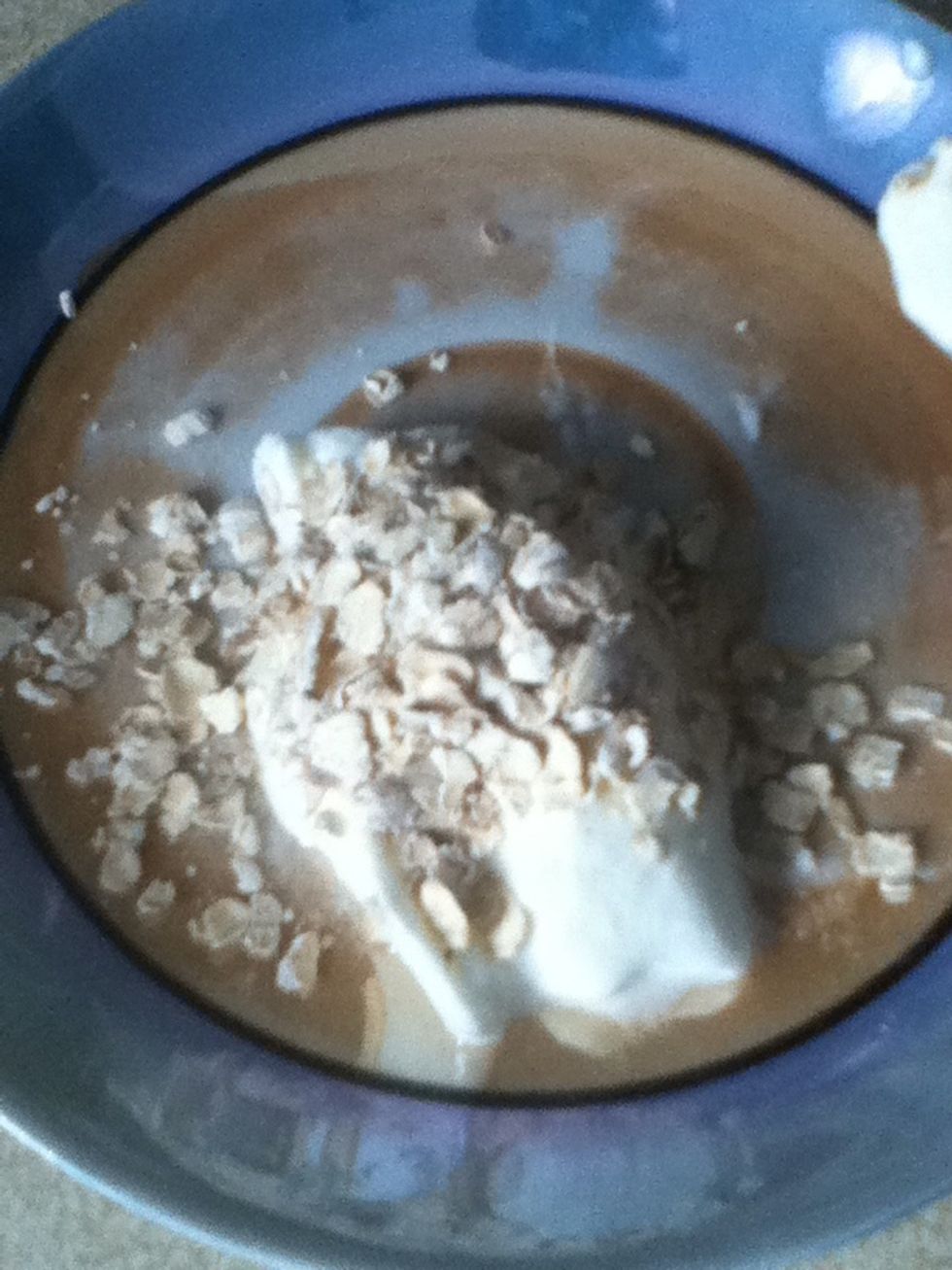 Add oatmeal (add small amounts at a time)
