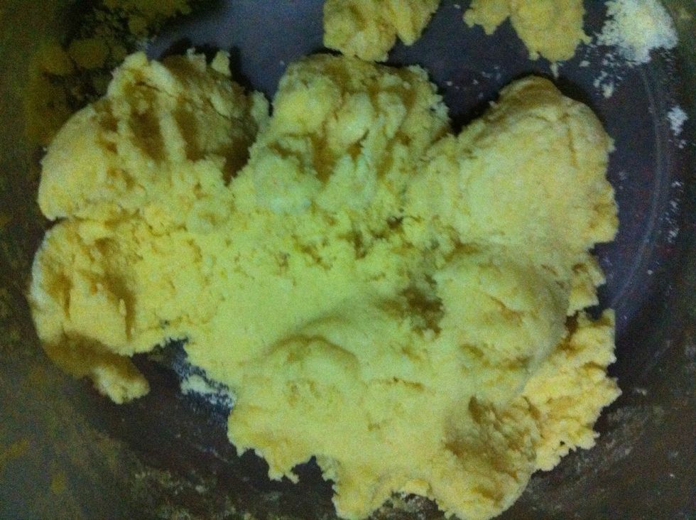 add oil 1 tbsp and mix and then add one beaten egg and again mix.. properly.. quantity of egg depends on texture..your egg may be a big one or small one so adjust quantity according to texture