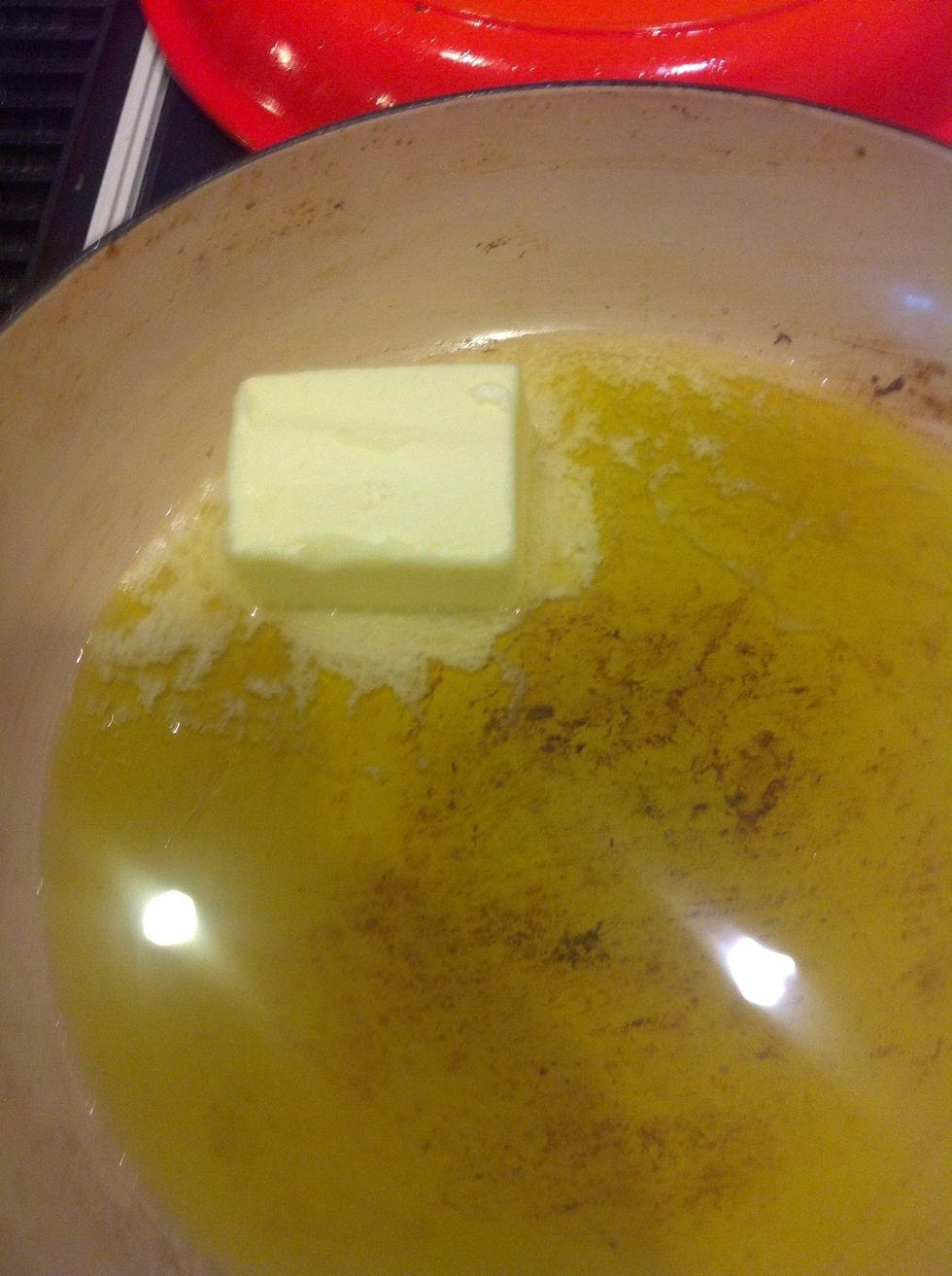 Add oil and butter